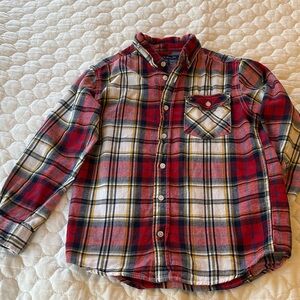 Tommy Hilfiger Kids Multicolor Plaid Button-Down Flannel Shirt